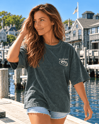 World Is Your Oyster Oversized Tee - Alpine | The Salty Babe