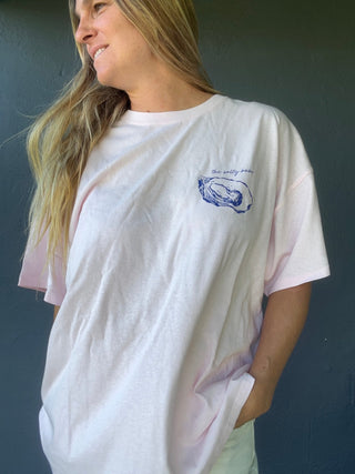 World Is Your Oyster Oversized tee-Pink - The Salty BabeGraphic Tee Shirts