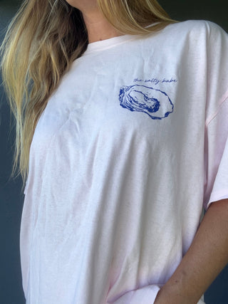 World Is Your Oyster Oversized tee-Pink - The Salty BabeGraphic Tee Shirts