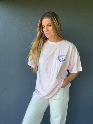 World Is Your Oyster Oversized tee-Pink - The Salty BabeGraphic Tee Shirts