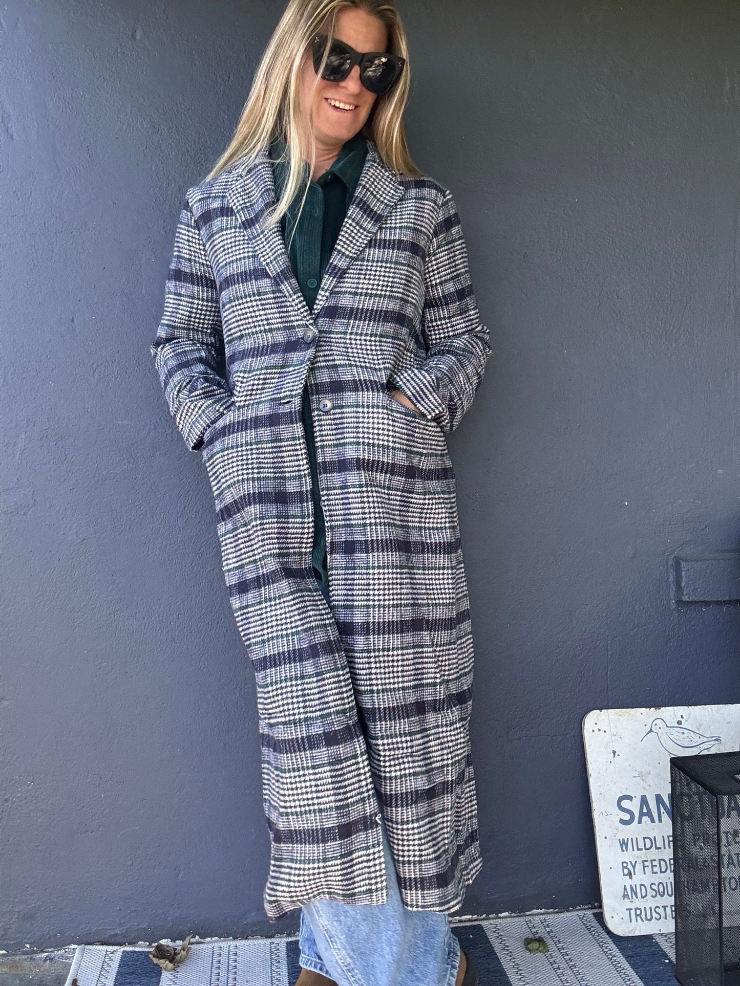 Wrapped in Blue Long Coat - The Salty BabeCoat