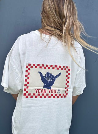 Yeah You Checked Oversized Tee - The Salty BabeGraphic Tee Shirts
