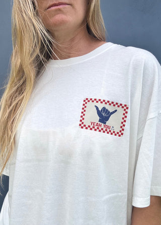Yeah You Checked Oversized Tee - The Salty BabeGraphic Tee Shirts