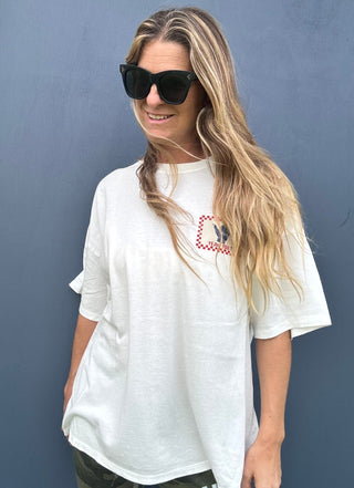 Yeah You Checked Oversized Tee - The Salty BabeGraphic Tee Shirts