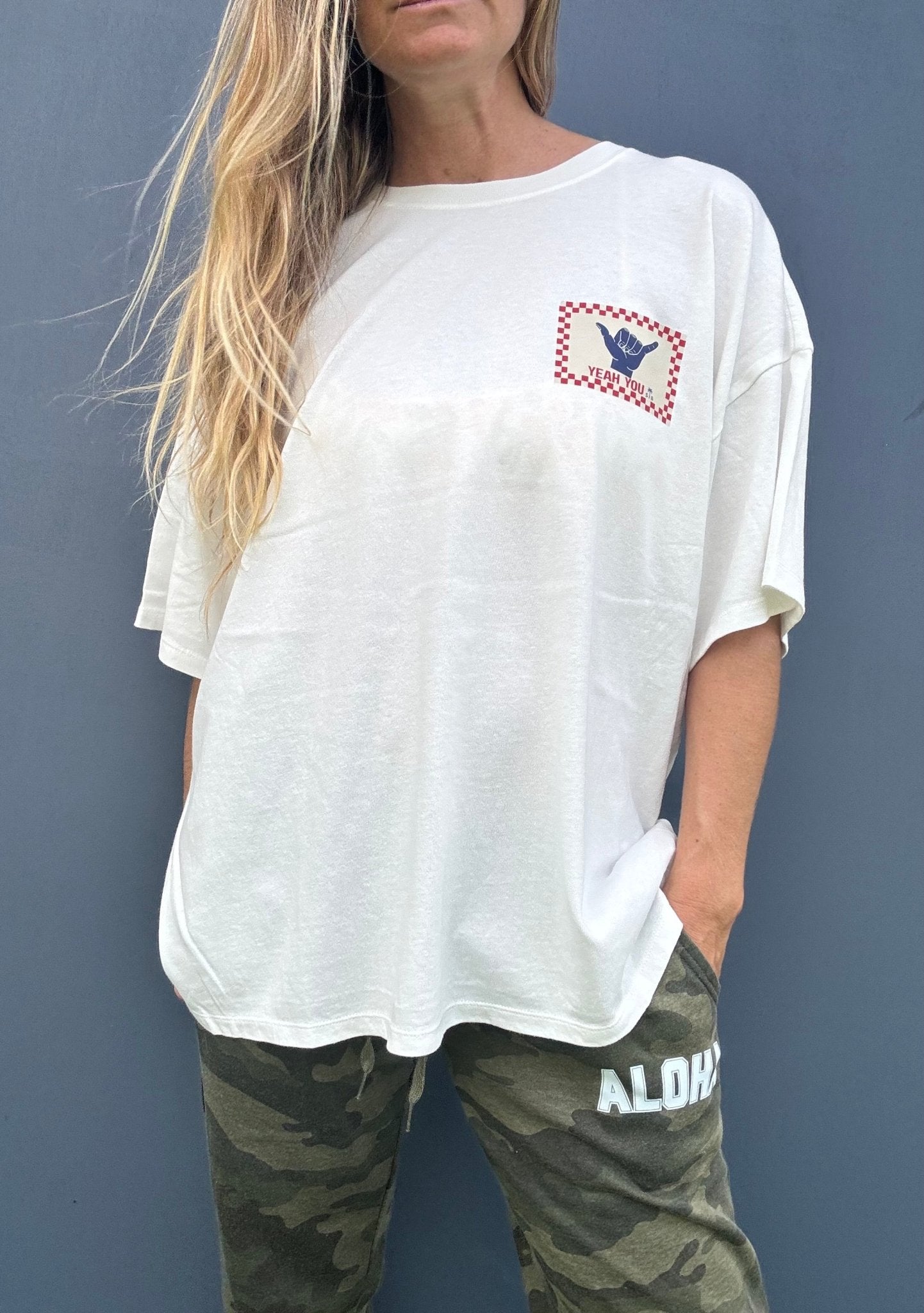 Yeah You Checked Oversized Tee - The Salty BabeGraphic Tee Shirts