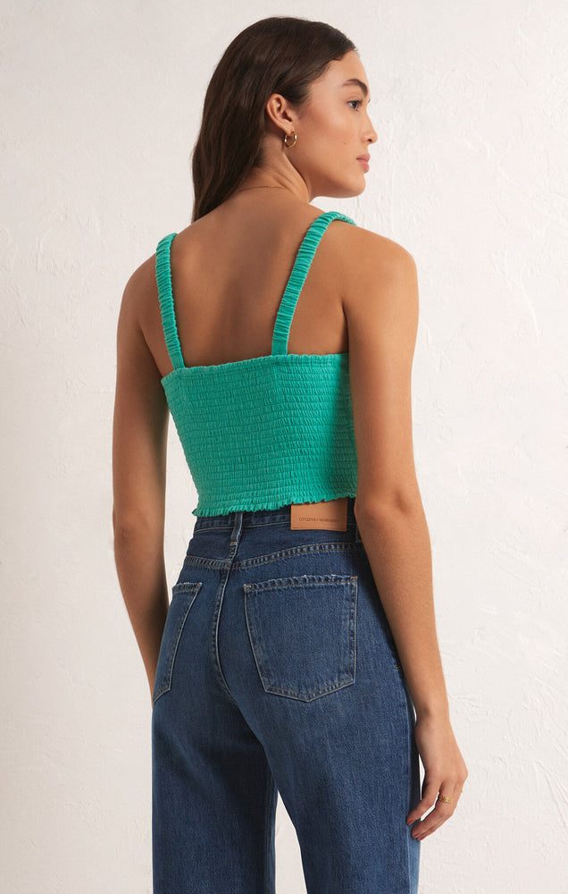 ZSUPPLY Cambria gauze top-Cabana Green