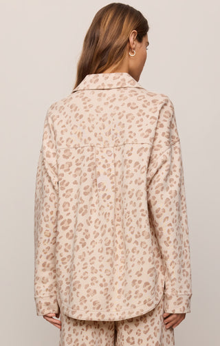 ZSUPPLY All Day Knit Leopard Jacket in Sandstone 
