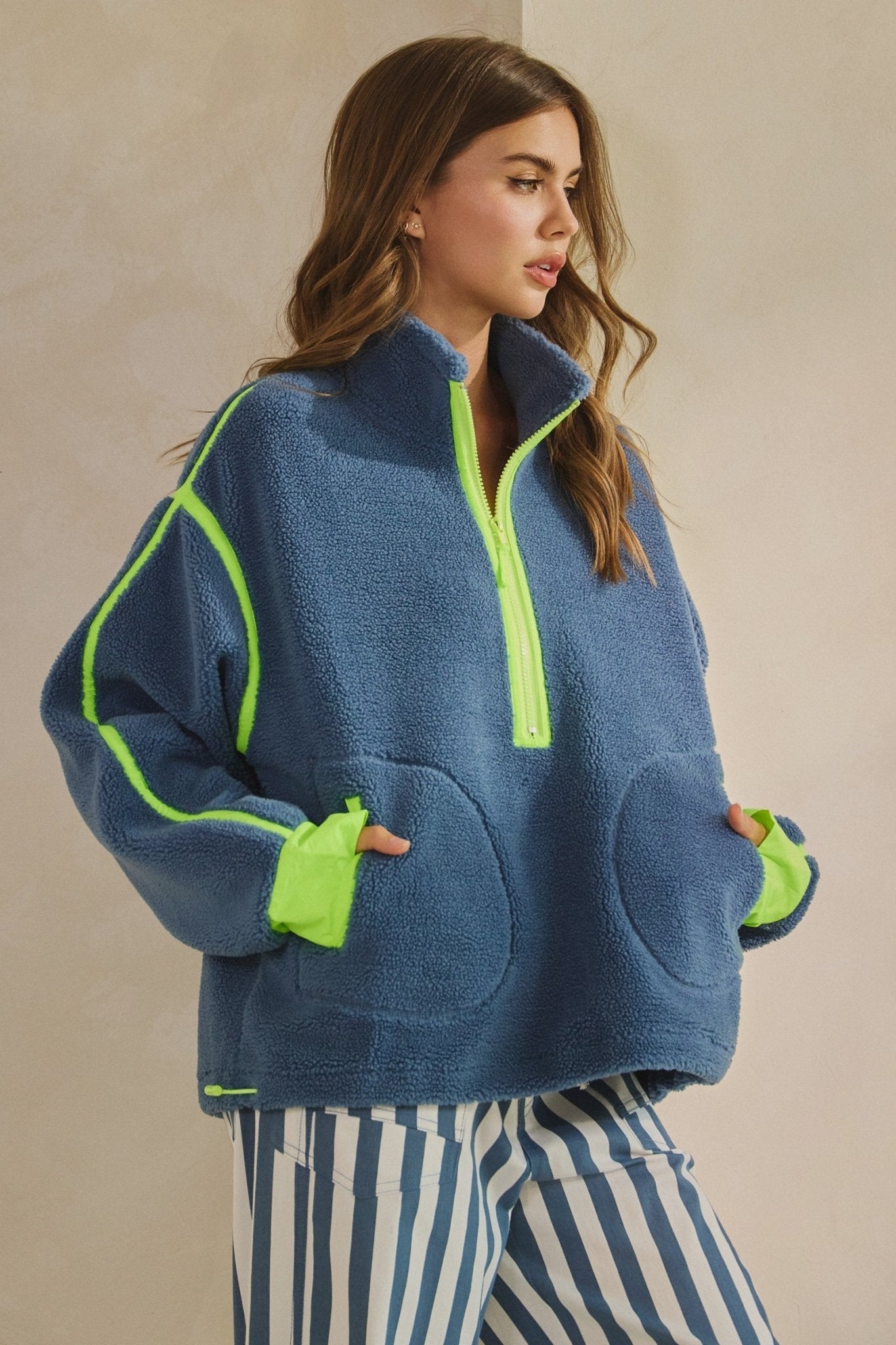 Zip & Chill Fleece Pullover - The Salty BabeFleece Tops