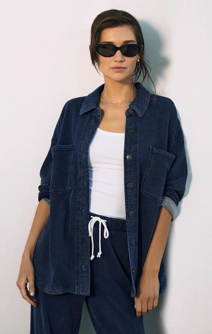 ZSUPPLY All Day Knit Denim Jacket - Indigo - The Salty BabeJackets