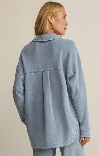 ZSUPPLY All Day Knit Denim Jacket - Ocean Air Indigo - The Salty BabeJackets