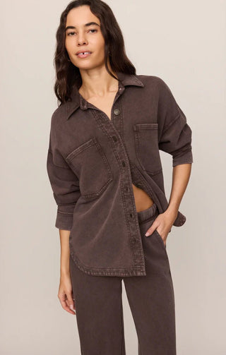 ZSUPPLY All Day Knit Jacket - Dark Chocolate - The Salty BabeJackets