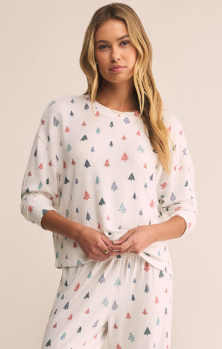 ZSUPPLY Alpine Tree Long Sleeve Top - White - The Salty BabeLong Sleeve Tops