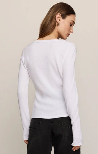 ZSUPPLY Arlet Mini Thermal Top - White - The Salty BabeLong Sleeve Tops