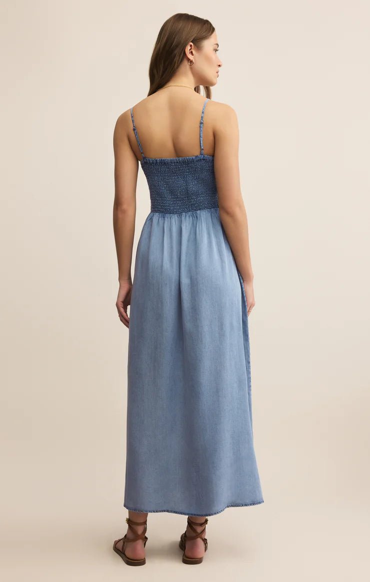 chambray maxi dress Bayside Chambray Maxi Dress