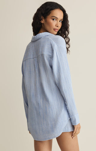 ZSUPPLY Classic Gingham Long Sleeve Top - Ice Blue - The Salty BabeLong Sleeve Tops