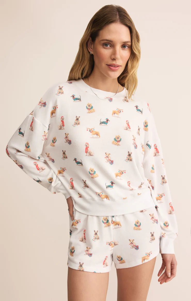 ZSUPPLY Cozy Up Pup Long Sleeve Top - White - The Salty BabeLong Sleeve Tops