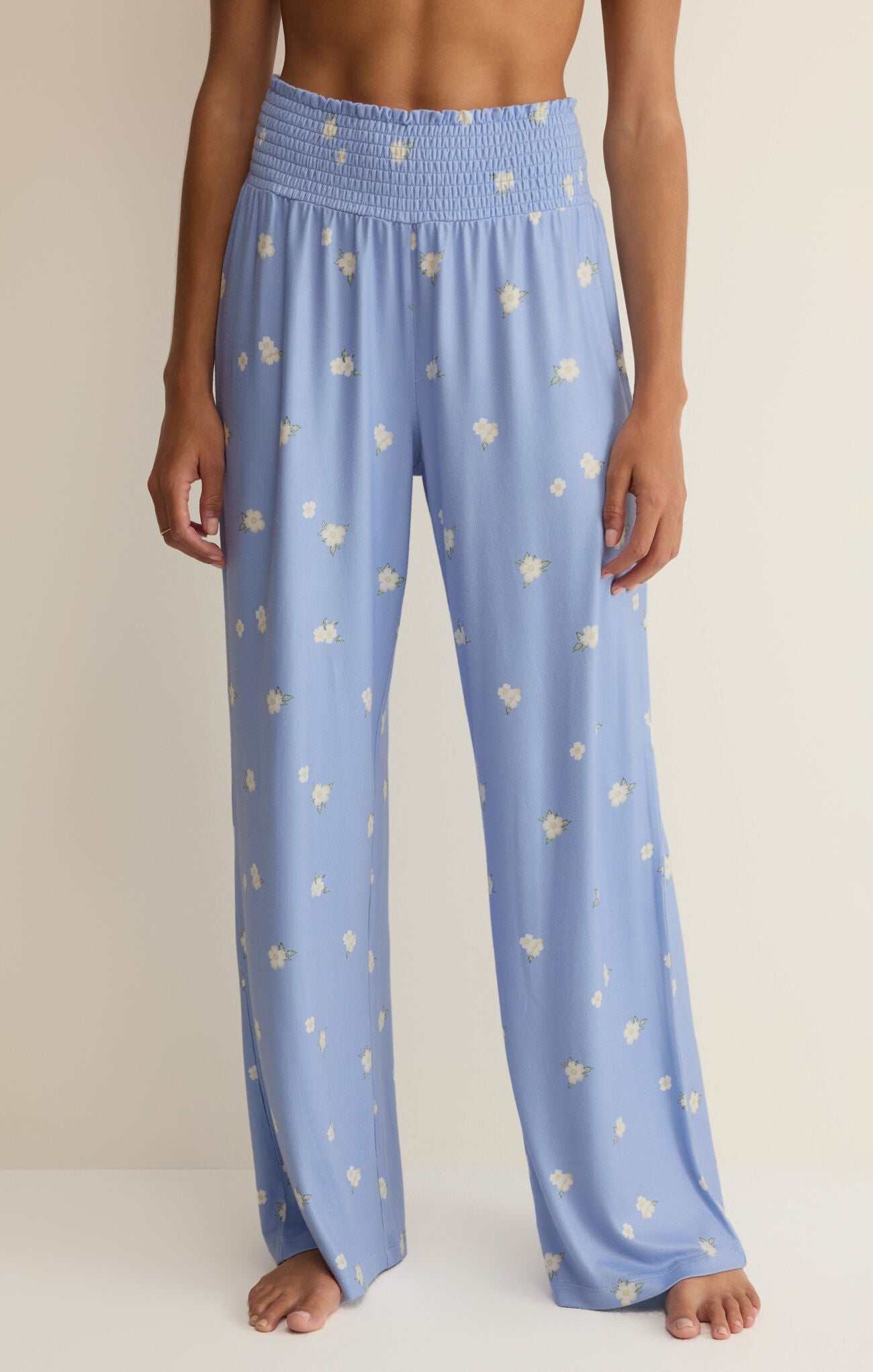 ZSUPPLY Dawn Floral Pant - Ice Blue - The Salty BabePants