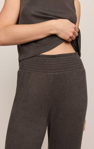 ZSUPPLY Dawn Smocked Pant in Cocoa Bean