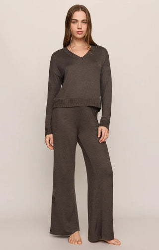 ZSUPPLY Dawn Smocked Pant in Cocoa Bean