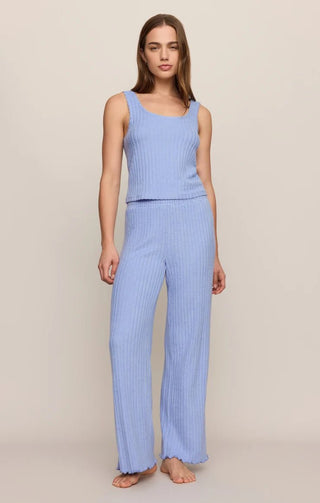 ZSUPPLY Dawn Smocked Rib Pant in Crystal Blue 