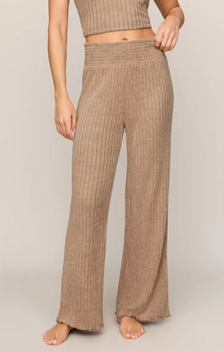 ZSUPPLY Dawn Smocked Rib Pant - Light Toffee - The Salty BabePants