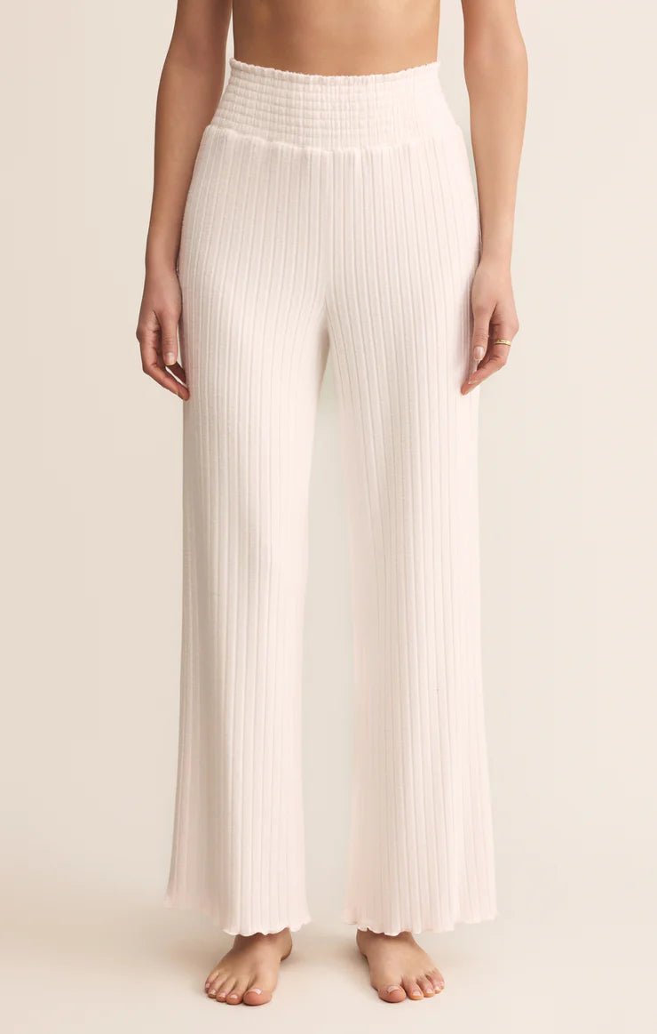 ZSUPPLY Dawn Smocked Rib Pant - Vanilla Ice - The Salty BabePants