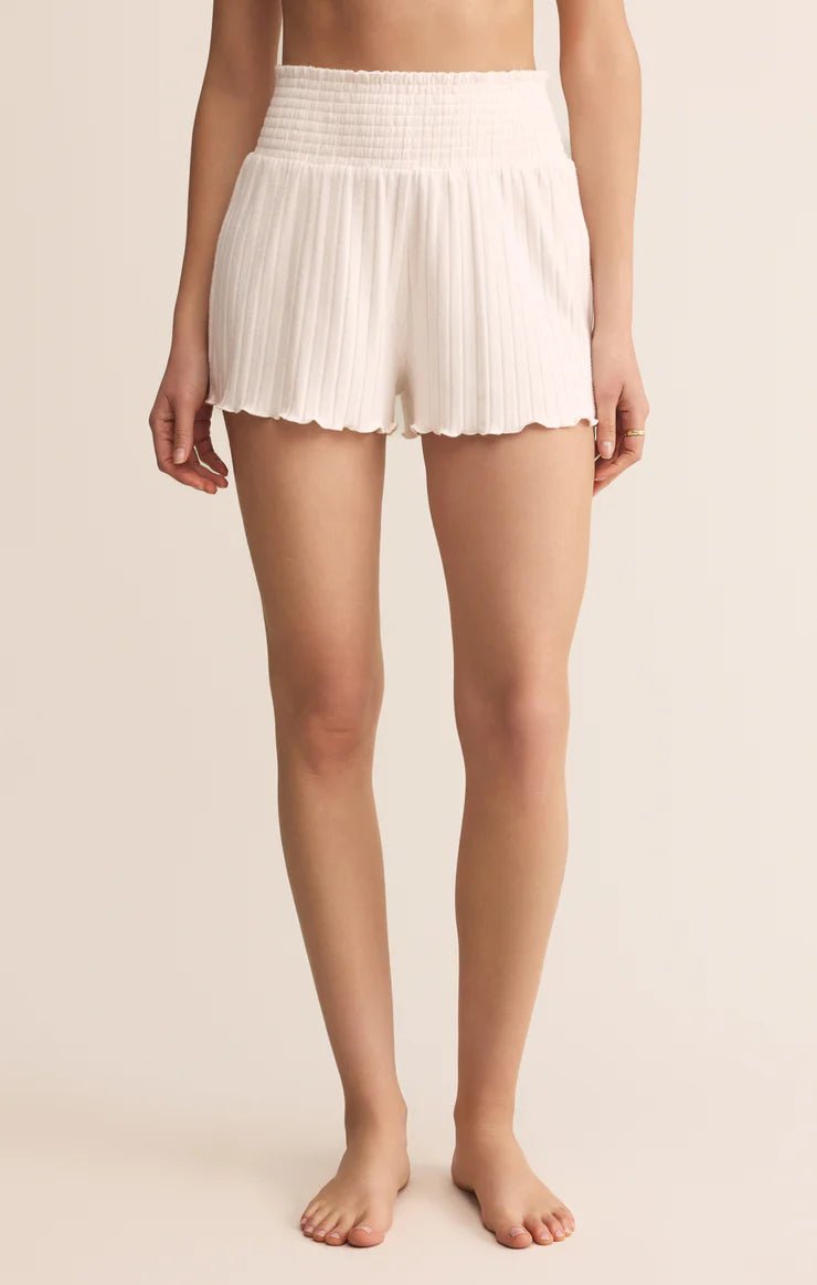 ZSUPPLY Dawn Smocked Rib Short - Vanilla Ice - The Salty BabeShorts