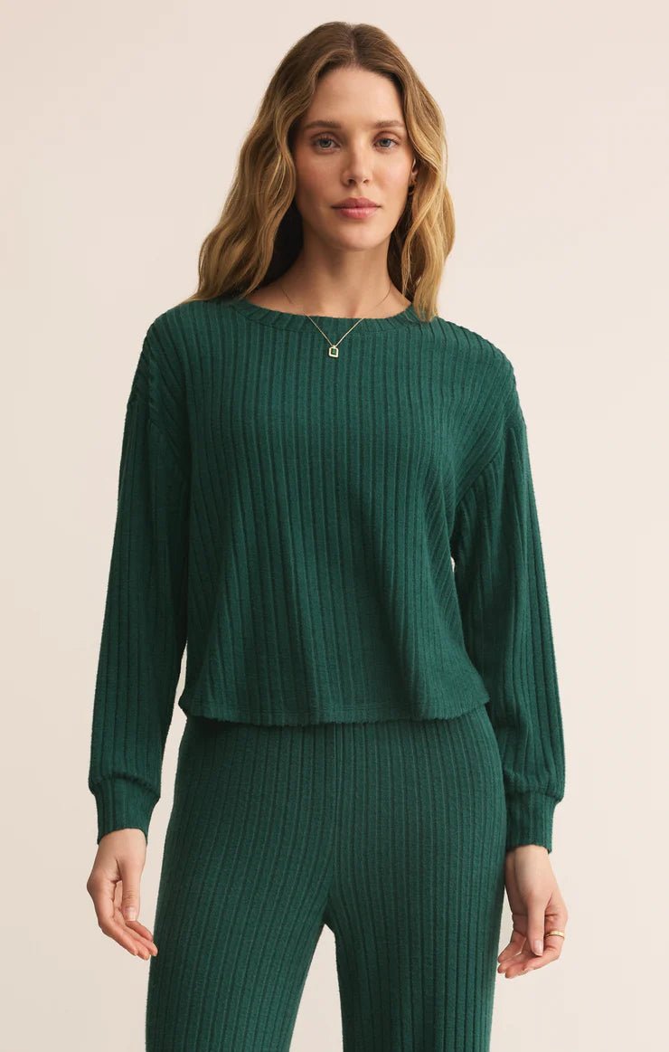 ZSUPPLY Elfie Rib Long Sleeve Top - Mistletoe - The Salty BabeLong Sleeve Tops