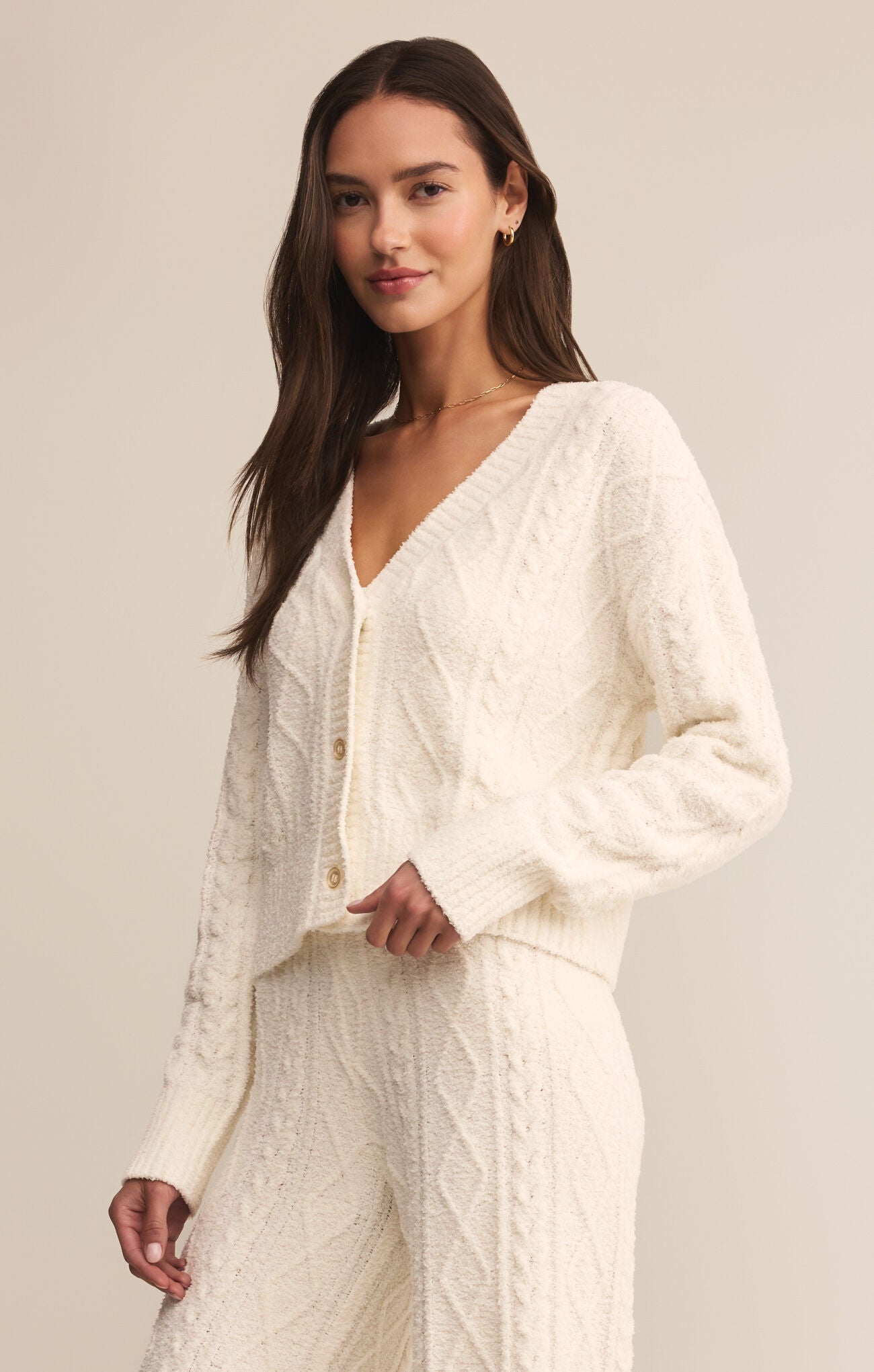 ZSUPPLY Elsa Cable Cardigan - Vanilla Ice - The Salty BabeCardigan