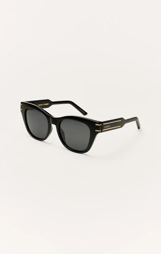 ZSUPPLY Front Row Polarized Sunglasses - Polished Black/Grey - The Salty BabeSunglasses