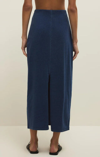 ZSUPPLY Gail Jersey Denim Midi Skirt - Indigo - The Salty BabeSkirts