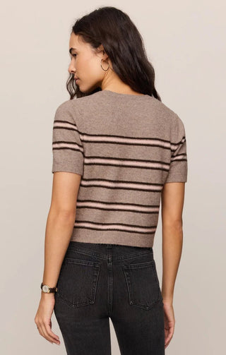 ZSUPPLY Gatewood Stripe Sweater - Heather Ash - The Salty BabeTop