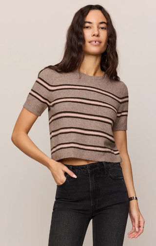 ZSUPPLY Gatewood Stripe Sweater - Heather Ash - The Salty BabeTop