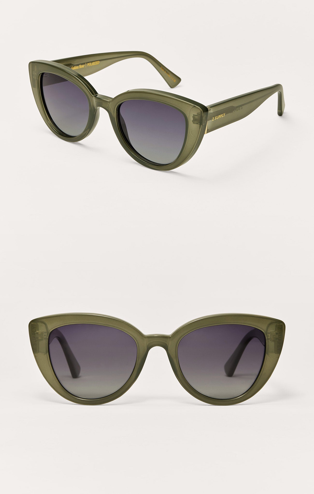 ZSUPPLY Golden Hour Polarized Sunglasses - Olive/Gradient - The Salty BabeSunglasses