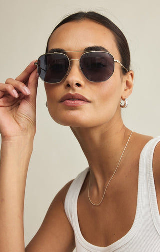 ZSUPPLY Highway Polarized Sunglasses - Gold/Grey - The Salty BabeSunglasses