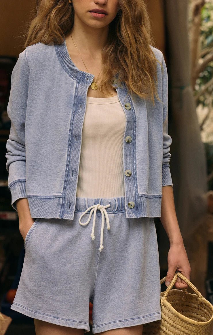 ZSUPPLY Hunter Knit Denim Short - Washed Indigo - The Salty BabeShorts