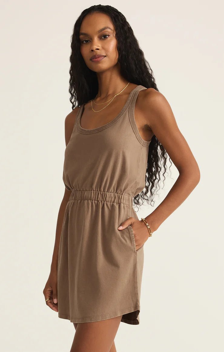 ZSUPPLY Keegan Mini Dress - Iced Coffee - The Salty BabeDresses