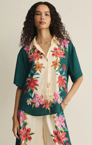 ZSUPPLY Lani Kiwi Button Up - Multi - The Salty BabeTop