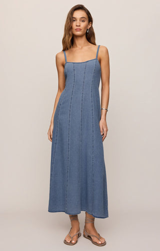 ZSUPPLY Leonora Indigo Midi Dress - Classic Indigo - The Salty BabeDresses