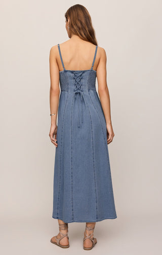 ZSUPPLY Leonora Indigo Midi Dress - Classic Indigo - The Salty BabeDresses