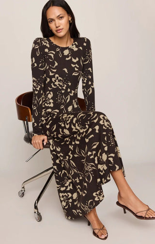 ZSUPPLY Lilian Freya Floral Dress in Dark Roast