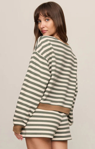 ZSUPPLY Low Key Stripe Sweatshirt - Monstera - The Salty BabeSweatshirt
