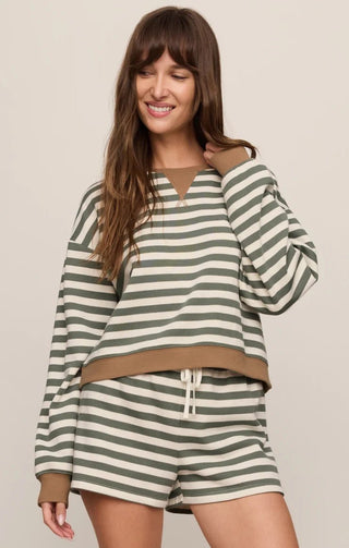 ZSUPPLY Low Key Stripe Sweatshirt - Monstera - The Salty BabeSweatshirt