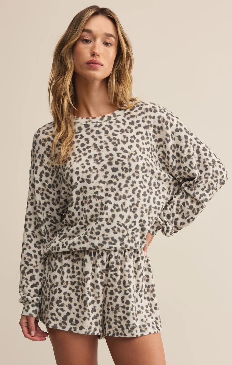 ZSUPPLY Luxe Leopard Long Sleeve Top - Champagne - The Salty BabeLong Sleeve Tops