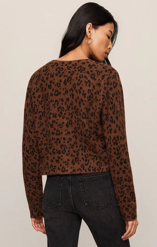 ZSUPPLY Medina Leopard Cardigan - Burnt Umber - The Salty BabeSweaters
