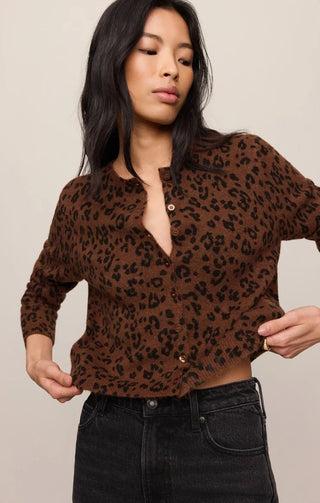 ZSUPPLY Medina Leopard Cardigan - Burnt Umber - The Salty BabeSweaters