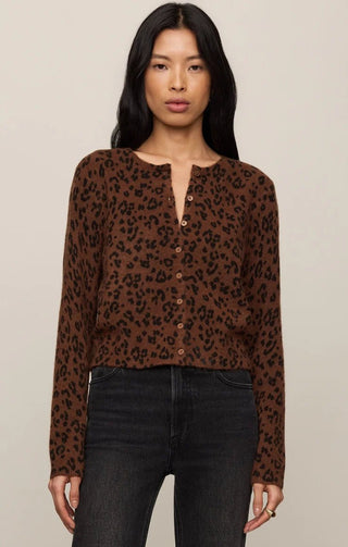 ZSUPPLY Medina Leopard Cardigan - Burnt Umber - The Salty BabeSweaters