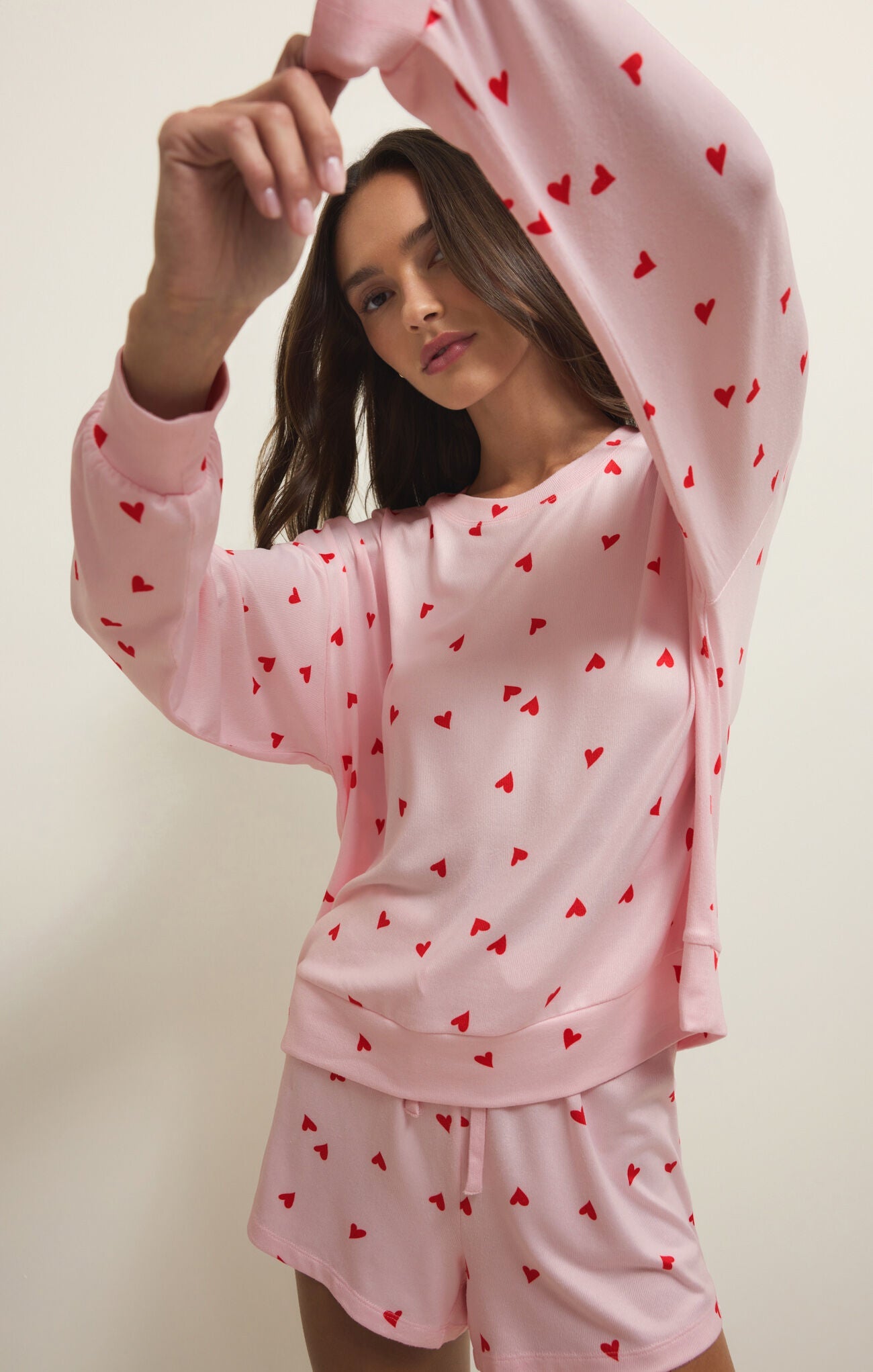 ZSUPPLY Mira Heart Long Sleeve Top - Pink Marshmallow - The Salty BabeLong Sleeve Tops