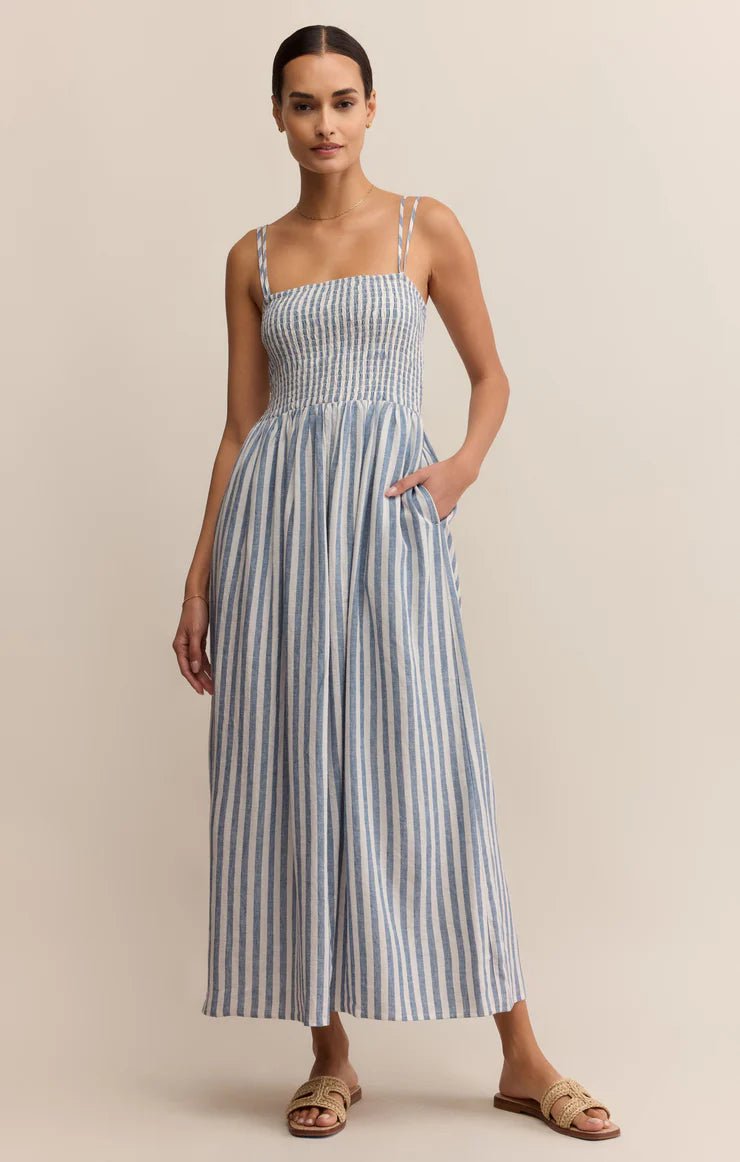 ZSUPPLY Nadine Striped Midi Dress - Boathouse - The Salty BabeDresses
