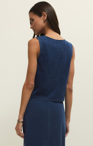 ZSUPPLY Noelle Jersey Denim Top - Indigo - The Salty BabeTop